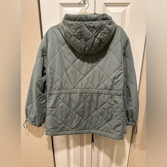 Bernardo Nordstrom Eco-Minded Women’s Hooded Full Zip Quilted Puffer Sage, S - Picture 12 of 14